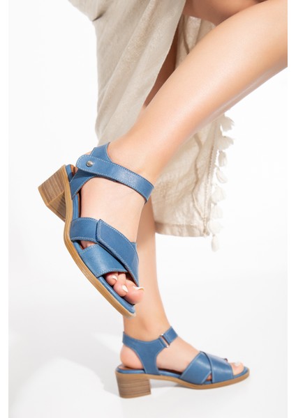 Kadın Deri Cırtlı Önü Çapraz Sandalet 2691 Sandalet Wıshes/kot 37 fiyatları