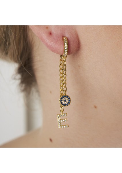 Nazar Boncuğu Mektup Küpeleri modelleri