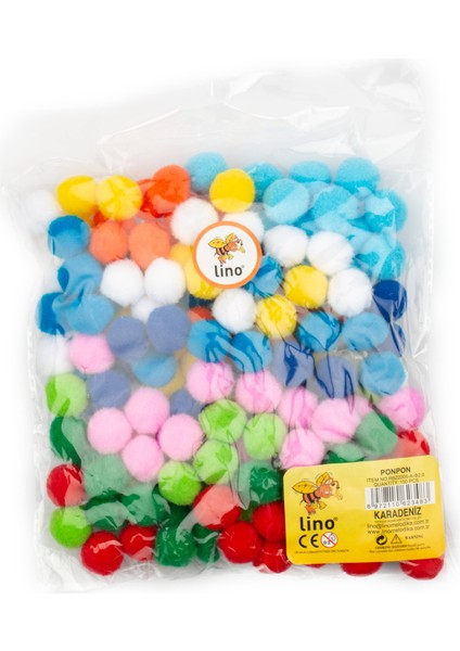 Karışık Renkli Yumuşak Ponpon 2 cm 150 Adet