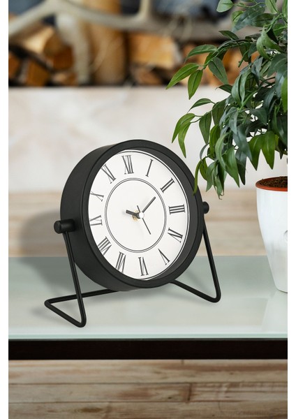 Metal Masa Saati Modern Oval Tasarım 21 x 22 cm Sessiz Mekanizma ile fiyatları