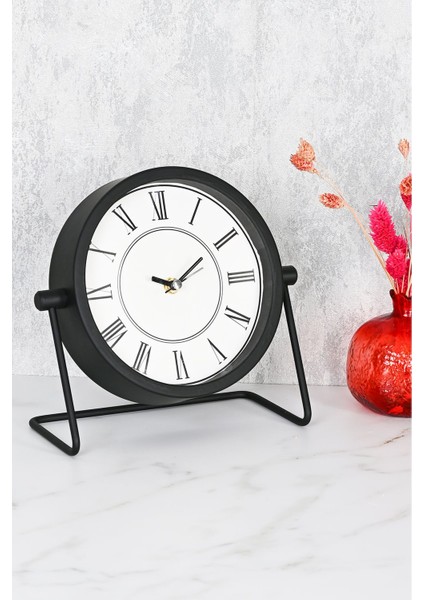 Metal Masa Saati Modern Oval Tasarım 21 x 22 cm Sessiz Mekanizma ile modelleri