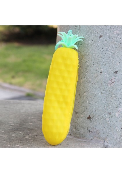 Basit Ilkokul Kırtasiye Çantası Silikon Sevimli Kalem Tutucu Ilkokul ve Ortaokul Öğrencisi Kırtasiye Saklama Çantası (Yurt Dışından)