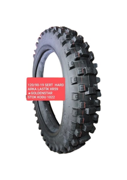 Golden Star 120/90-19 Sert Hard Arka Lastik XR59. Enduro Cross. Goldenstar Stok Kodu 1022