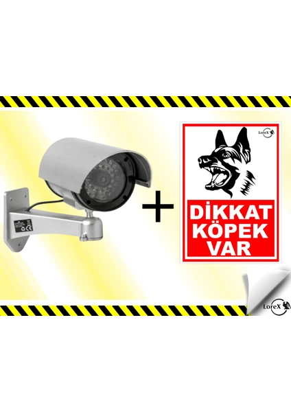 DIR11 Ir Caydırıcı Kamera + Dikkat Köpek Var Pvc Set