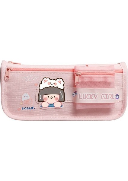 Büyük Kapasiteli Tuval Kalem Kutusu Öğrenci Kırtasiye Kutusu Yüksek Değerli Kalem Kutusu (Yurt Dışından)