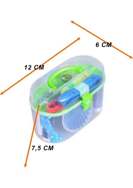 24 Parça Ip Iğne Makaslı Mezuralı Mini Dikiş Seti Çantalı Dikiş Seti Seyahat Boy Iğne Iplik Seti