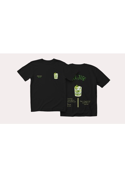 Mojito Tasarım Relaxed Fit Erkek Ön-Arka Baskılı Tişört