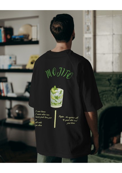 Mojito Tasarım Relaxed Fit Erkek Ön-Arka Baskılı Tişört