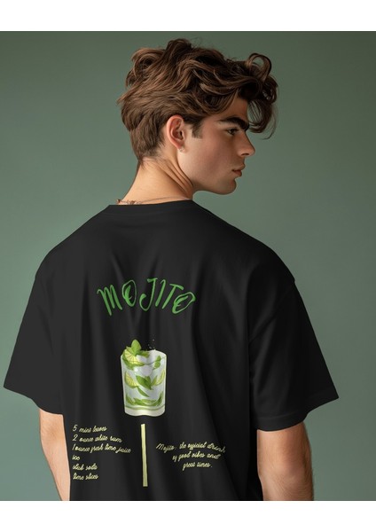 Mojito Tasarım Relaxed Fit Erkek Ön-Arka Baskılı Tişört