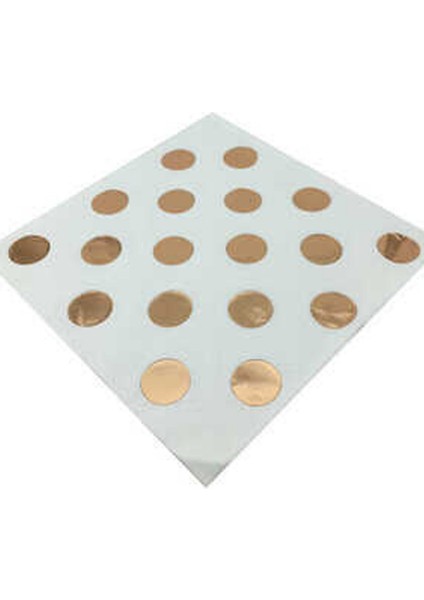 Rose Gold Puantiyeli Varaklı Kağıt Peçete 33X33CM Pk:20