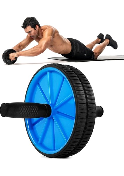 Ab Wheel Fitness Karın Kası Sixpack Egzersiz Tekeri Spor Aleti Tekerlekli Şınav Mekik Kardiyo Teker