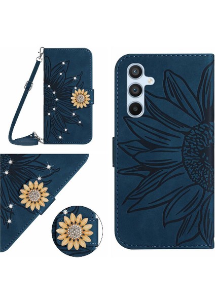 Uzun Kordon Kickstand Koruyucu ile Samsung Galaxy M55 5g Için Kılıf (Yurt Dışından)