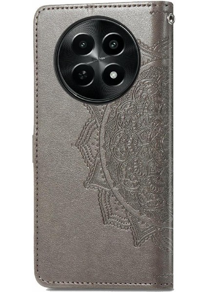 Realme 12 5g Için Flip Case Zarif Desen Darbeye Kapak Basit (Yurt Dışından)