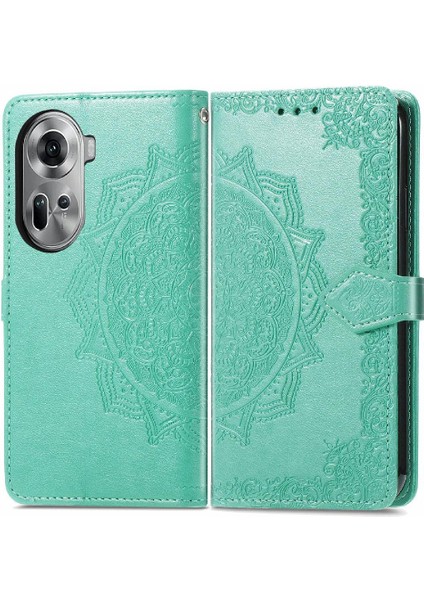 Oppo Oppo 11 5g Flip Kapak Için Flip Case Zarif Desen Deri Kılıf (Yurt Dışından)