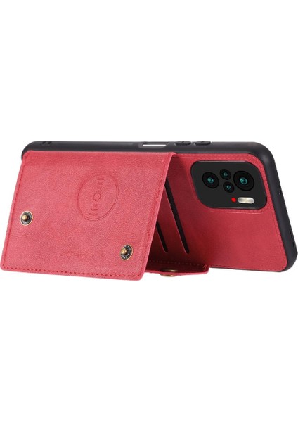 Cüzdan Durumda Xiaomi Redmi Not 10 4G/10S Buit Demir Cüzdan Durumda Kart (Yurt Dışından)