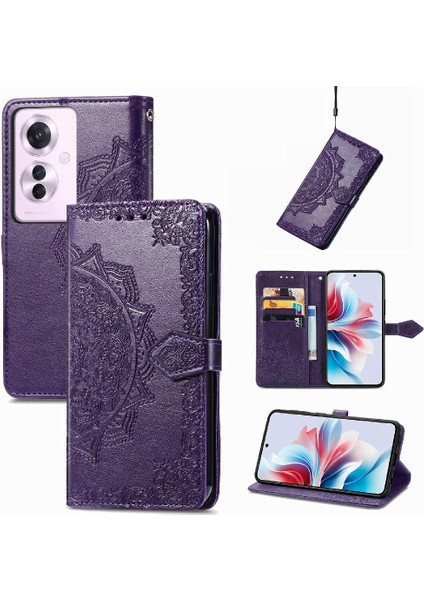 Oppo RENO11 F 5g Için Flip Case Kapak Deri Kılıf Basit Iş (Yurt Dışından)