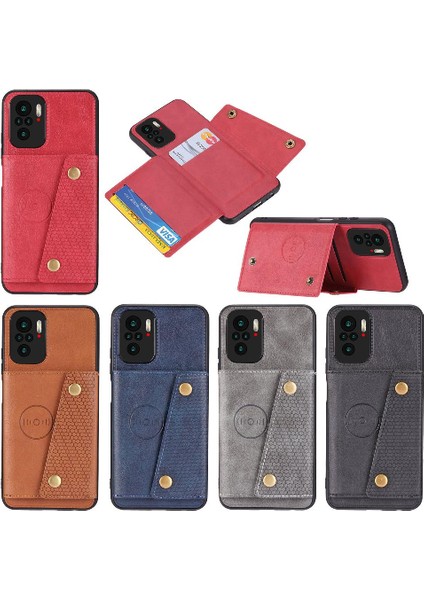 Cüzdan Durumda Xiaomi Redmi Not 10 4G/10S Buit Demir Cüzdan Durumda Kart (Yurt Dışından) fiyatları