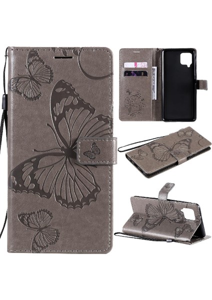 Samsung Galaxy Case 5g Flip Kickstand Darbeye Kapak Pu Deri (Yurt Dışından)