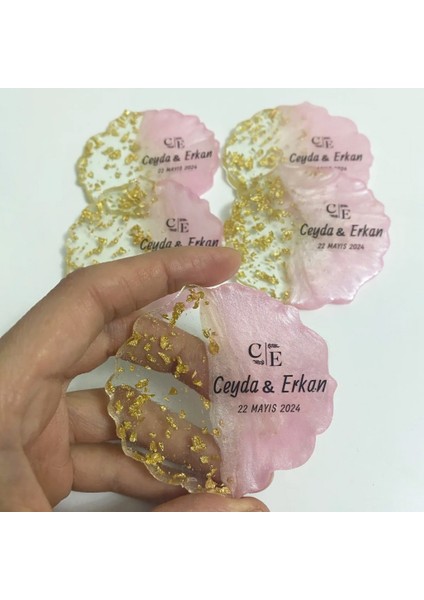 25 Adet Epoksi Magnet Söz Si, Buzdolabı Süsü, Mıknatıslı Dolap Süsü, Nikah Şekeri