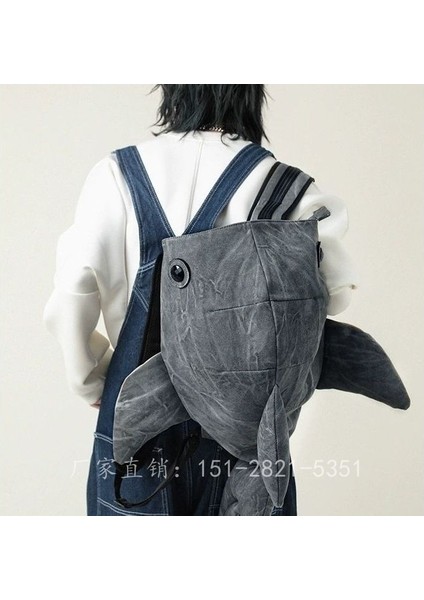 Zoo Shark Sırt Çantası Balina Erkek ve Kadın Okul Çantası Sırt Çantası Amerikan Çok Yönlü (Yurt Dışından)