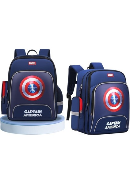 Yeni Karikatür Sevimli Trendy Kaptan Amerika Elsa Çocuk Ilköğretim Okul Çantası (Yurt Dışından)