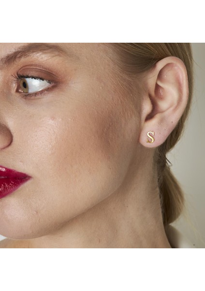 Taşsız Harf Küpeler modelleri