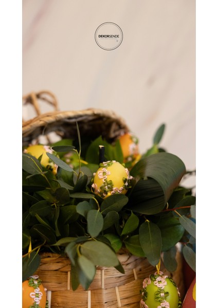 Paskalya Yumurta Çiçekli 6 cm 6 Lı fiyatları