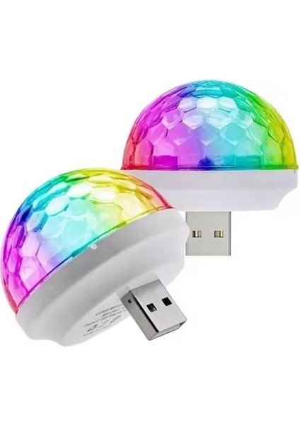 Sese Duyarlı Araç Içi Sese Duyarlı LED USB Lamba Disko Işıkları Disco Topu