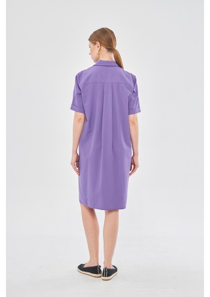 Yakası Çiçek Detaylı Elbise fırsatları