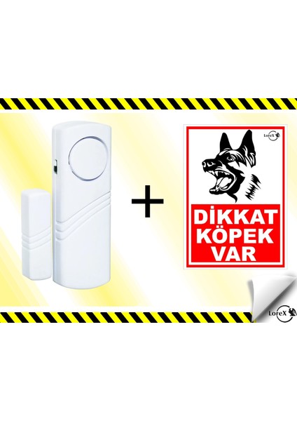 Pencere Alarm + Dikkat Köpek Var Pvc Set