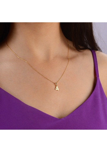 14 Ayar Dört Rakamı Altın Kolye Ucu 0,57 gr modelleri