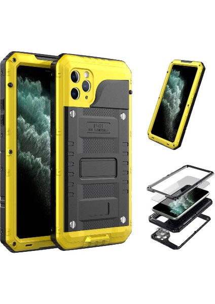 Iphone 11 Için Su Geçirmez Kılıf Pro Max Su Geçirmez Inşa Metal Tam Vücut (Yurt Dışından)