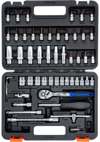 6202 Lokma ve Lokmalı Bits Uç Takımı 1/4" - 53 Parça