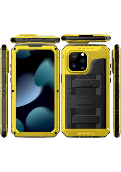 Iphone 14 Için Su Geçirmez Kılıf Pro 12FT Askeri Darbeye Dayanıklı Metal Tam (Yurt Dışından)