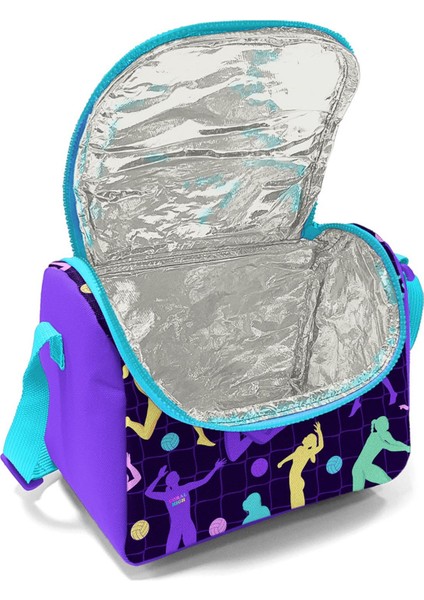 Mor Voleybol Temalı Okul Çanta Seti 3 Parça Su Geçirmeyen 18 Litre Kapasite fırsatları