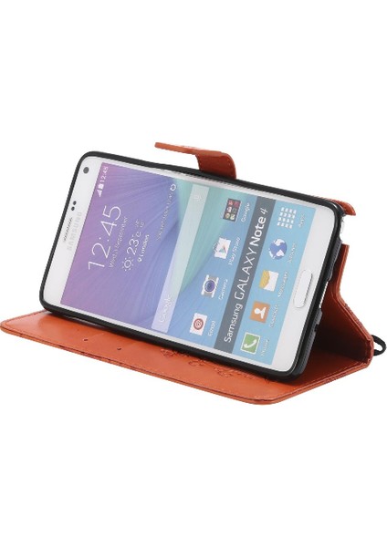 Samsung Galaxy Not 4 Için Kılıf Pu Deri Flip Kickstand Darbeye Kapak (Yurt Dışından)