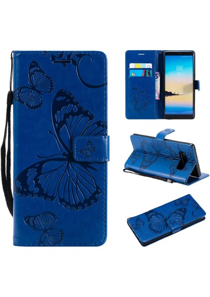 Kart Yuvası Standı ile Samsung Galaxy Not 8 Için Kılıf Kickstand Kapak Çevirin (Yurt Dışından)