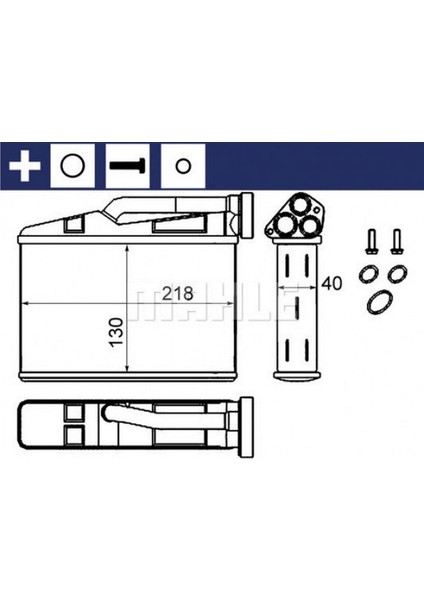 Kalorifer Radyatoru Bmw M57 M54 E39 E53 18051