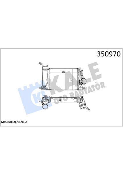 Turbo Radyatörü Intercooler Mgn Iv Grandtour 1.2 Tce 16 Nissan Qashqai 1.2 Dig-T 18051