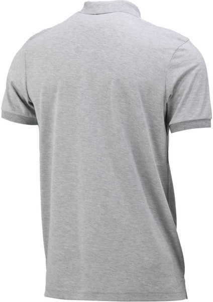 Erkek Polo Yaka Yumuşak Dokulu, Kol Bantlı Gri T-Shirt fırsatları