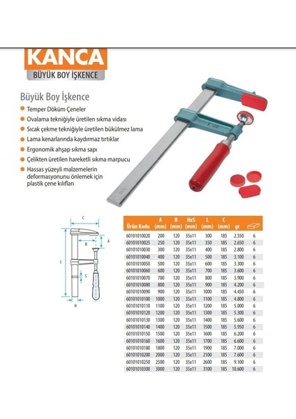 Büyük Tip Işkence 20 Cm. (Marangoz Işkencesi)