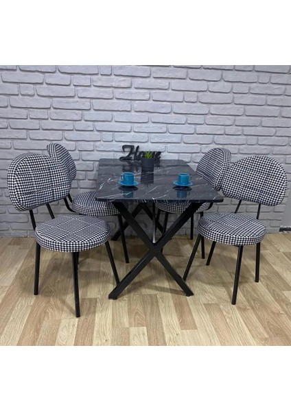 Bambeds Mobilya Masa Takımı Yemek Masası 60X120  4 Sandalye