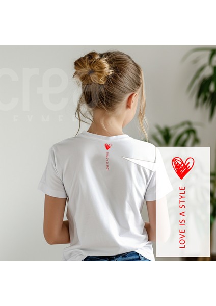 Love Is A Style Aşk Baskılı %100 Pamuk Premium Beyaz Tişört fiyatları