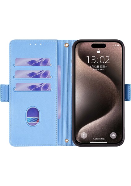 iPhone 15 Pro Için Deri Kılıf Rfıd Engelleme Koruyucu Cüzdan Telefon Kapağı-Mavi (Yurt Dışından) fırsatları