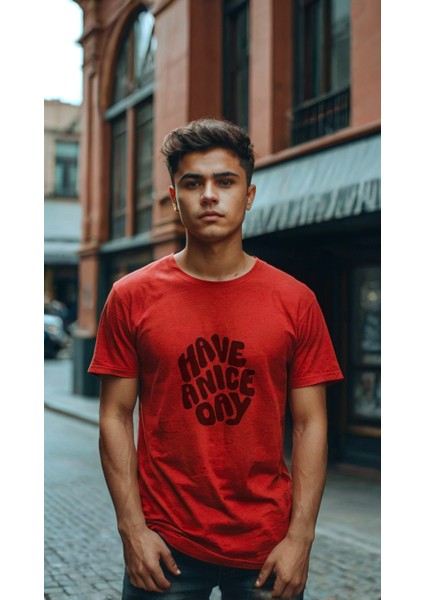 Erkek Baskılı Desenli T-Shirt Erkek Tişört modelleri