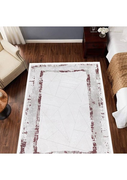 Ipek Mekik Halı Gaspara Bordo Gri Eskitme Desenli Halı modelleri