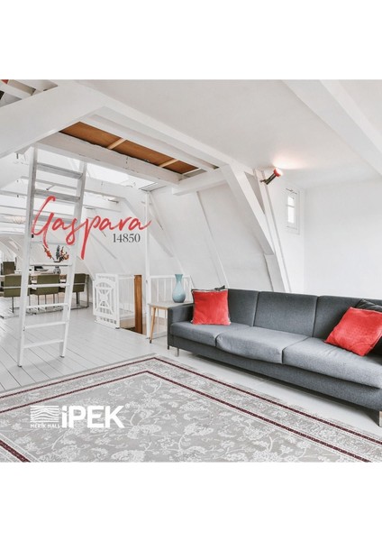 Ipek Mekik Halı Gaspara Bordo Gri Çerçeveli Motifli Halı fiyatları