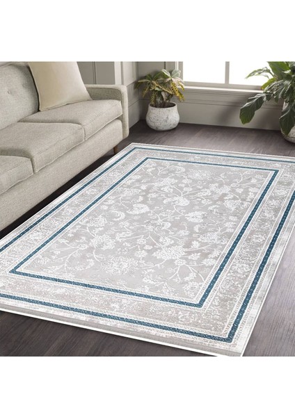 Ipek Mekik Halı Gaspara Mavi Gri Çerçeve Desenli Halı fiyatları