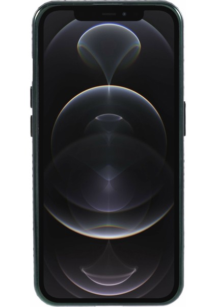 iPhone 12 Pro Max Için Tpu Kılıf Rhinestones Lens Çerçeve Halkası Kickstand Telefon Kapağı-Gece Yarısı Yeşili (Yurt Dışından) fırsatları
