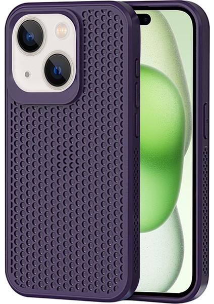 iPhone 15 Için Isı Dağıtımı Telefon Kılıfı Pc + Tpu Kapak Mobil Aksesuarları -Koyu Mor (Yurt Dışından)